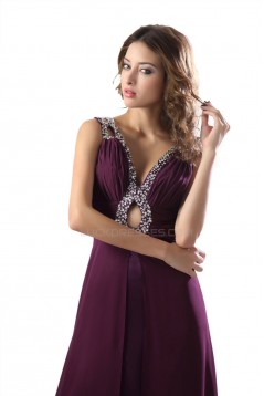 A-Line Beaded Long Chiffon Prom Evening Formal Party Dresses ED010490