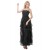 Spaghetti Strap Long Black Chiffon Prom Evening Formal Party Dresses ED010501