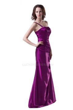 A-Line One-Shoulder Long Purple Prom Evening Formal Party Dresses ED010507