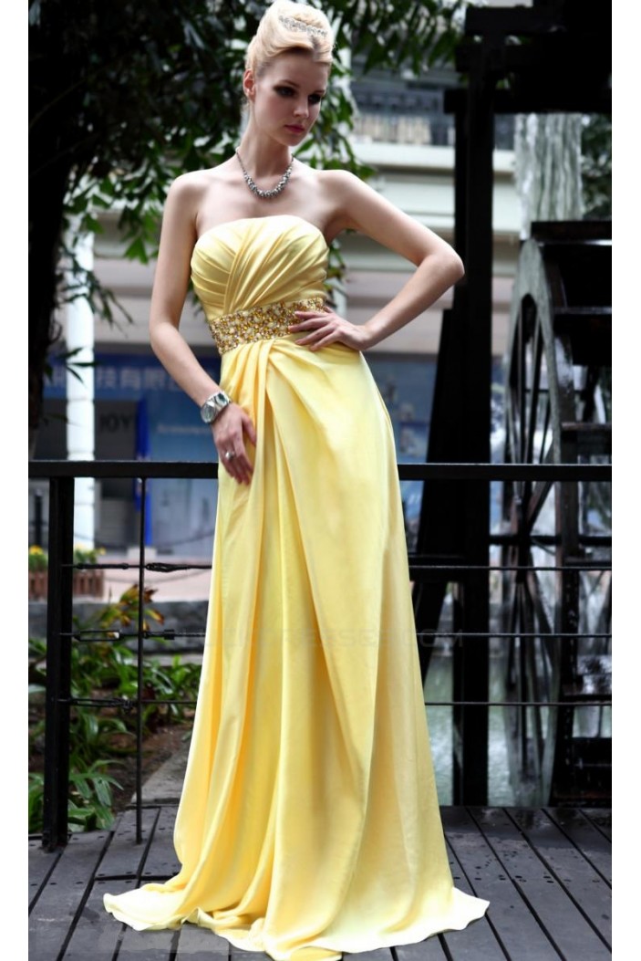 Strapless Long Chiffon Prom Evening Formal Party Dresses ED010512