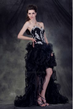 High Low Sweetheart Applique Prom Evening Formal Party Dresses ED010514