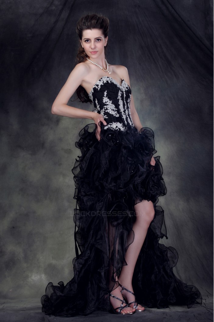 High Low Sweetheart Applique Prom Evening Formal Party Dresses ED010514