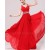 A-Line Beaded Long Red Chiffon Prom Evening Formal Party Dresses ED010529