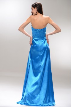 A-Line Strapless Long Blue Prom Evening Formal Party Dresses ED010534