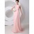 A-Line Beaded Long Pink Chiffon and Lace Prom Evening Formal Party Dresses ED010540