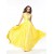 A-Line One-Shoulder Beaded Long Yellow Prom Evening Formal Party Dresses ED010563