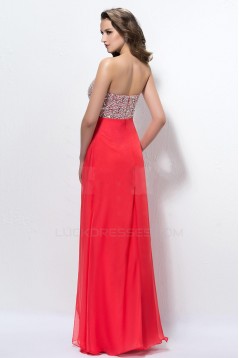 Empire Sweetheart Beaded Long Chiffon Prom Evening Formal Party Dresses/Maternity Evening Dresses ED010565