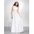 A-Line One-Shoulder Long White Prom Evening Formal Party Dresses ED010583