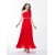 A-Line One-Shoulder Beaded Long Red Prom Evening Formal Party Dresses ED010599