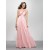 Empire One-Shoulder Long Pink Prom Evening Formal Party Dresses Maternity Evening Dresses ED010600