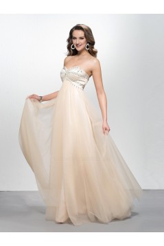 Empire Sweetheart Beaded Long Chiffon Prom Formal Dresses Maternity Evening Dresses ED010604