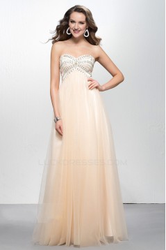 Empire Sweetheart Beaded Long Chiffon Prom Formal Dresses Maternity Evening Dresses ED010604