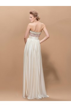 A-Line Sweetheart Beaded Long Prom Evening Formal Party Dresses ED010605