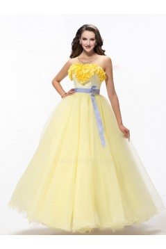 Long Yellow Prom Evening Formal Party Dresses ED010616