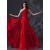 A-Line One-Shoulder Long Red Chiffon Prom Evening Formal Party Dresses ED010622