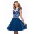 A-Line Short Blue Beaded Prom Evening Cocktail Homecoming Party Dresses ED010643