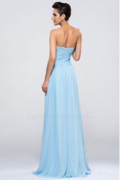 A-Line Sweetheart Beaded Long Chiffon Prom Evening Formal Party Dresses ED010653