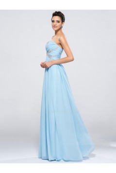 A-Line Sweetheart Beaded Long Chiffon Prom Evening Formal Party Dresses ED010653