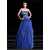 A-Line Strapless Beaded Long Blue Prom Evening Formal Party Dresses ED010672