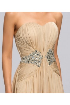 A-Line Sweetheart Beaded Long Chiffon Prom Evening Formal Party Dresses ED010678