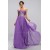A-Line Sweetheart Beaded Long Purple Chiffon Prom Evening Formal Party Dresses ED010680