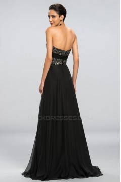 Empire Sweetheart Beaded Long Black Chiffon Prom Evening Formal Party Dresses Maternity Evening Dresses ED010683