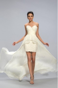 High Low Sweetheart Lace and Chiffon Prom Evening Formal Party Dresses ED010684