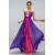 A-Line Strapless Beaded Long Chiffon Prom Evening Formal Party Dresses ED010693