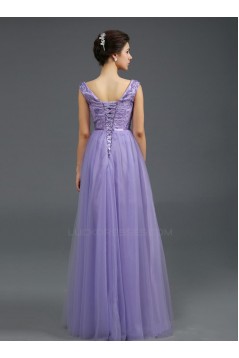 A-Line Off-the-Shoulder Beaded Long Prom Evening Formal Party Dresses ED010708