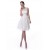 A-Line Short White Lace and Chiffon Prom Evening Formal Party Bridesmaid Dresses ED010717