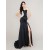 Sexy Backless Beaded Long Black Prom Evening Formal Party Dresses ED010718