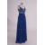 A-Line Long Blue Sequin Applique Chiffon Prom Evening Formal Party Dresses ED010759
