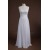 A-Line Long White Sequin Applique Chiffon Prom Evening Formal Party Dresses ED010760