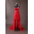 High Low One-Shoulder Beaded Red Chiffon Prom Evening Formal Party Dresses ED010770