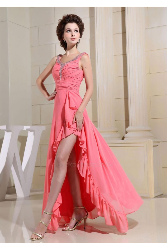 Beaded Long Chiffon Prom Evening Dresses ED010800