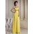 Empire Sweetheart Beaded Long Yellow Chiffon Prom Evening Dresses ED010803
