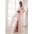 Sheath Strapless Split-Front Long Chiffon Prom Evening Dresses ED010808
