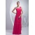 Sheath/Column One-Shoulder Long Chiffon Prom Evening Dresses ED010814