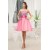 A-Line Strapless Beaded Short Tulle Prom Evening Dresses ED010815
