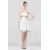 A-Line Short Spaghetti Strap White Chiffon Prom Evening Dresses ED010822