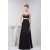 A-Line Spaghetti Strap Long Black Prom Evening Dresses ED010823