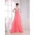 A-Line Beaded Straps Long Chiffon Prom Evening Formal Dresses ED010855