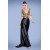 Sheath V-Neck Half Sleeve Beaded Long Prom Evening Formal Dresses ED010866