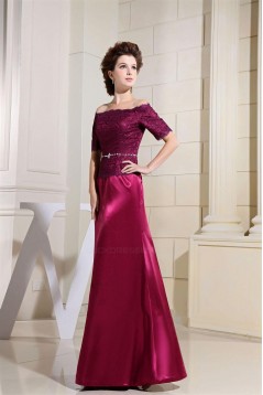 Off-the-Shoulder Short Sleeve Long Prom Evening Formal Dresses ED010875