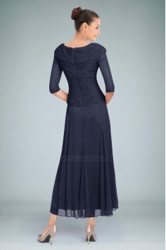 A-Line Half Sleeve Chiffon Mother Of the Bride Dresses Evening Formal Dresses ED010876