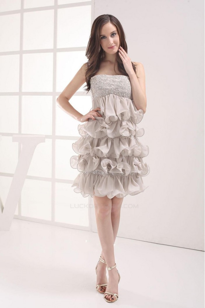 Short/Mini Strapless Cocktail Prom Evening Formal Dresses ED010878