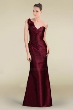 Trumpet/Mermaid One-Shoulder Long Prom Evening Formal Dresses ED010887