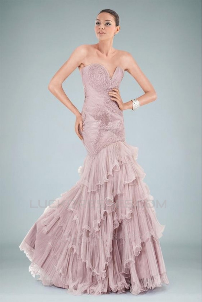 Trumpet/Mermaid Sweetheart Long Prom Evening Formal Dresses ED010901