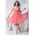 A-Line Strapless Beaded Pleated Short Chiffon Prom Evening Formal Dresses ED010906