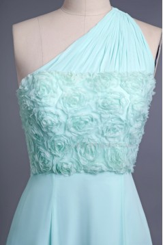 A-Line One-Shoulder Long Chiffon Prom Evening Formal Dresses ED010954